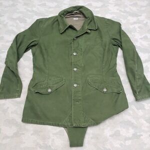 Vintage Swedish Army Field‎ Jacket Mens C 52 Olive Green M59